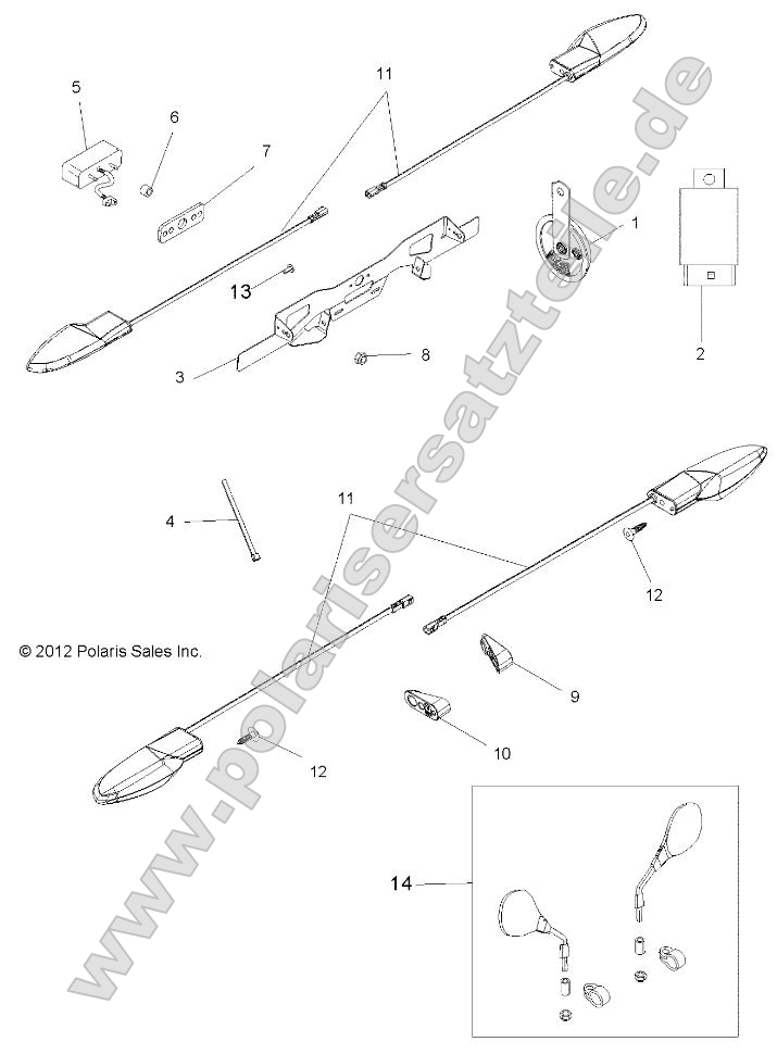 Electrical, Turn Signals, LP Bracket, Mirrors and Horn Electrical, Turn Signals, LP Bracket, Mirrors and Horn