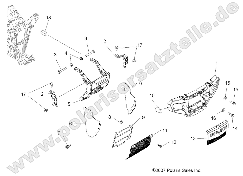 BODY, FRONT BUMPER and MOUNTING