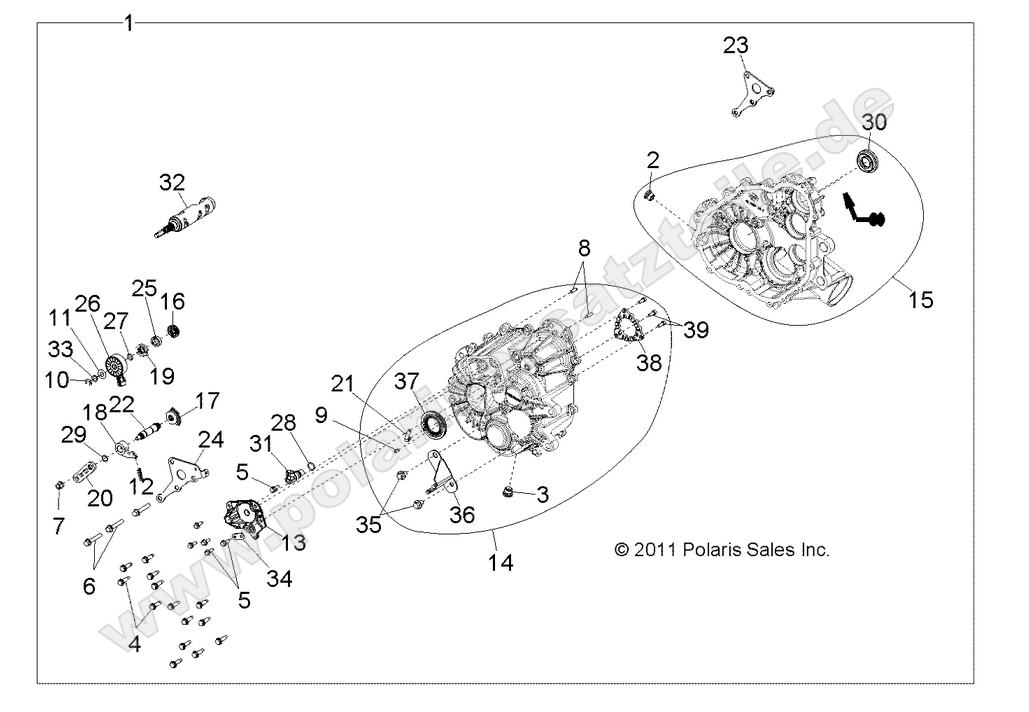 DRIVE TRAIN, MAIN GEARCASE DRIVE TRAIN, MAIN GEARCASE