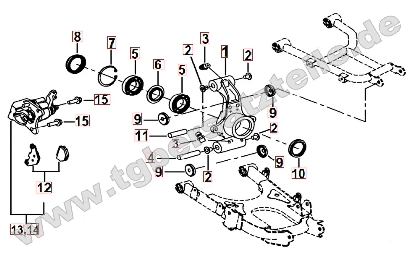 Hinterradachse Hinterradachse