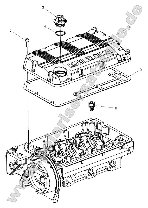 Engine, Rocker Arms Cover and Oil Filter