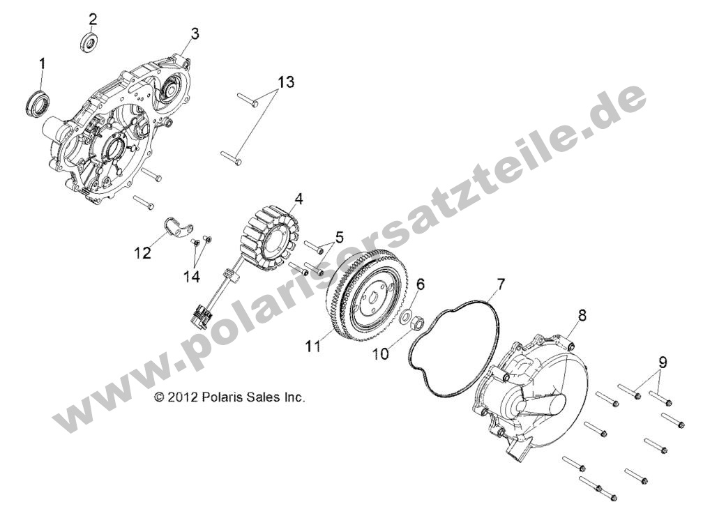 ENGINE, STATOR and FLYWHEEL ENGINE, STATOR and FLYWHEEL