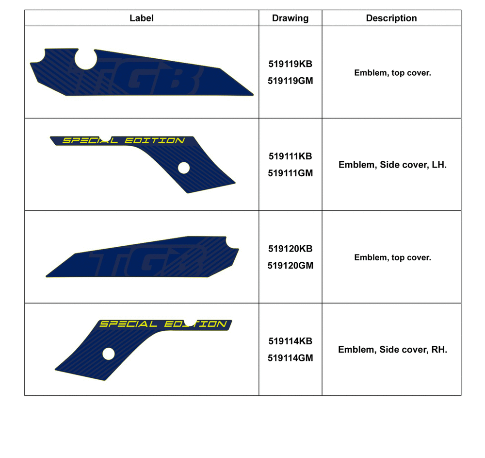 Aufkleber f. Fzg. Dark Blue BLU 711 (KB)/Gray Metallic GRA 802(GM)
