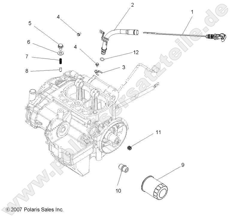 ENGINE, DIPSTICK and OIL FILTER