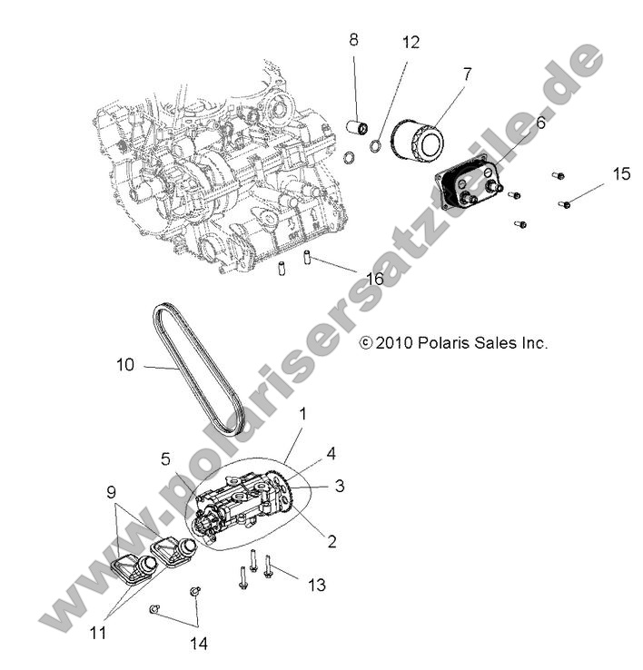 engine oil pump and oil cooler