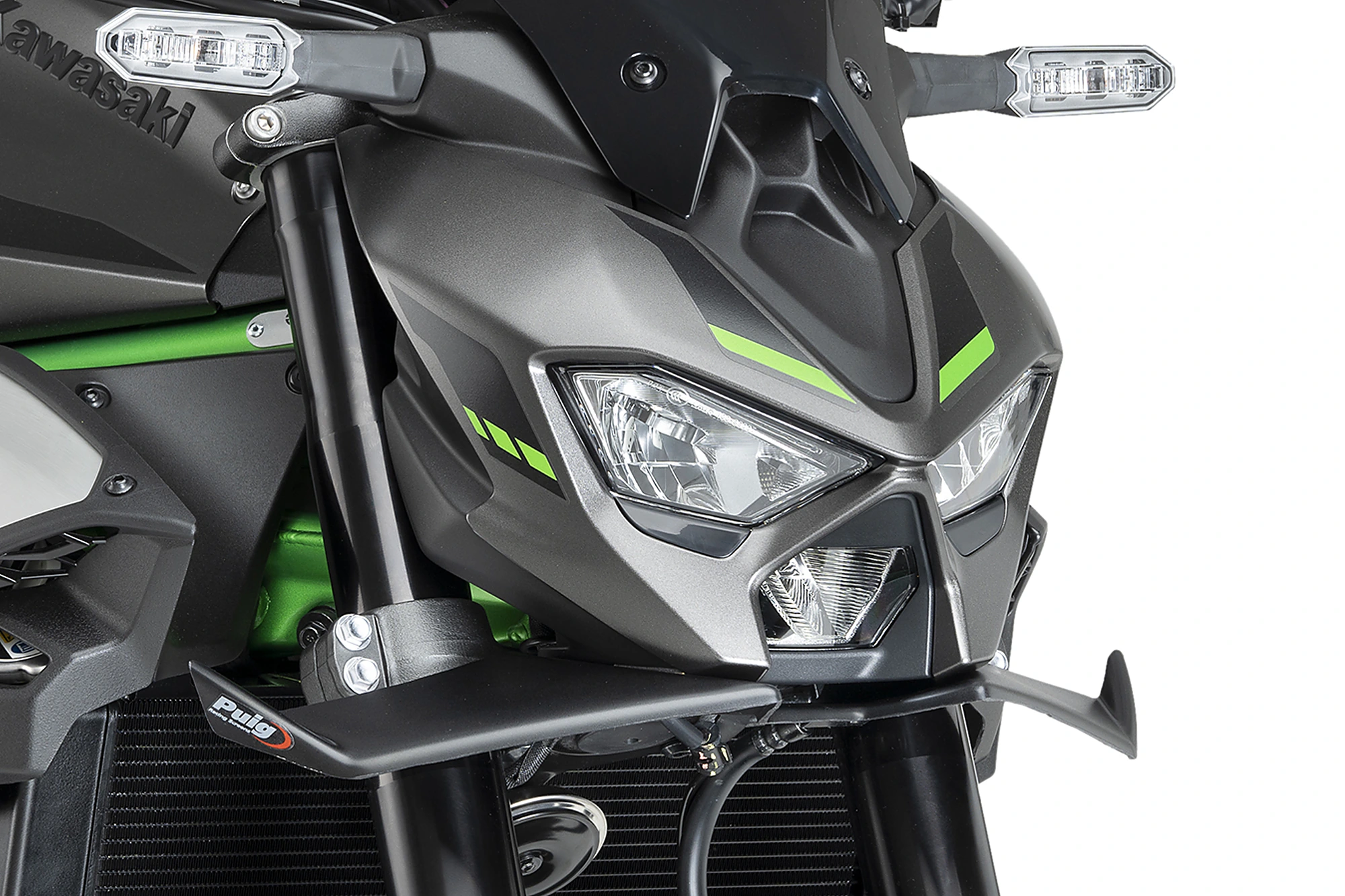 Puig Naked Front Downforce Spoiler - carbon design- Kawasaki Z900 /SE 2025-27 - 22446C Puig Naked Front Downforce Spoiler - carbon design- Kawasaki Z900 /SE 2025-27 - 22446C