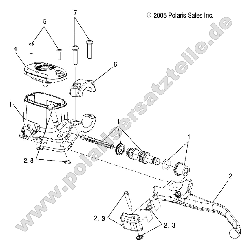 Brakes, Front Brake Lever and Master Cylinder