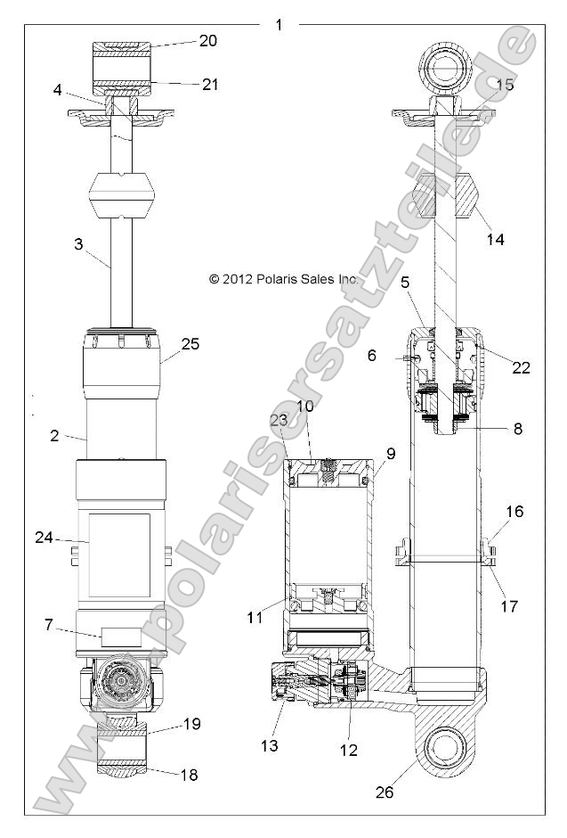 Suspension, Shock, Front (49ATVSHOCKFRT7043854) Suspension, Shock, Front (49ATVSHOCKFRT7043854)