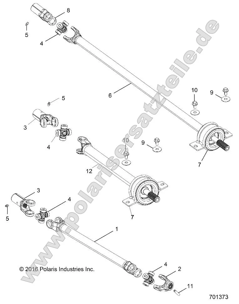 Drive Train, Front Prop Shaft Drive Train, Front Prop Shaft