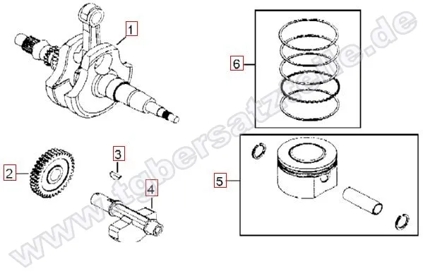 Kurbelwelle-Kolben Kurbelwelle-Kolben