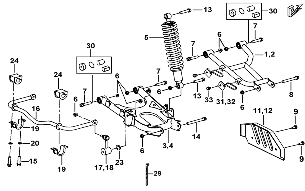 Radaufhängung hinten (REAR DIFF. W/ LOCK OR W/ABS) Radaufhängung hinten (REAR DIFF. W/ LOCK OR W/ABS)