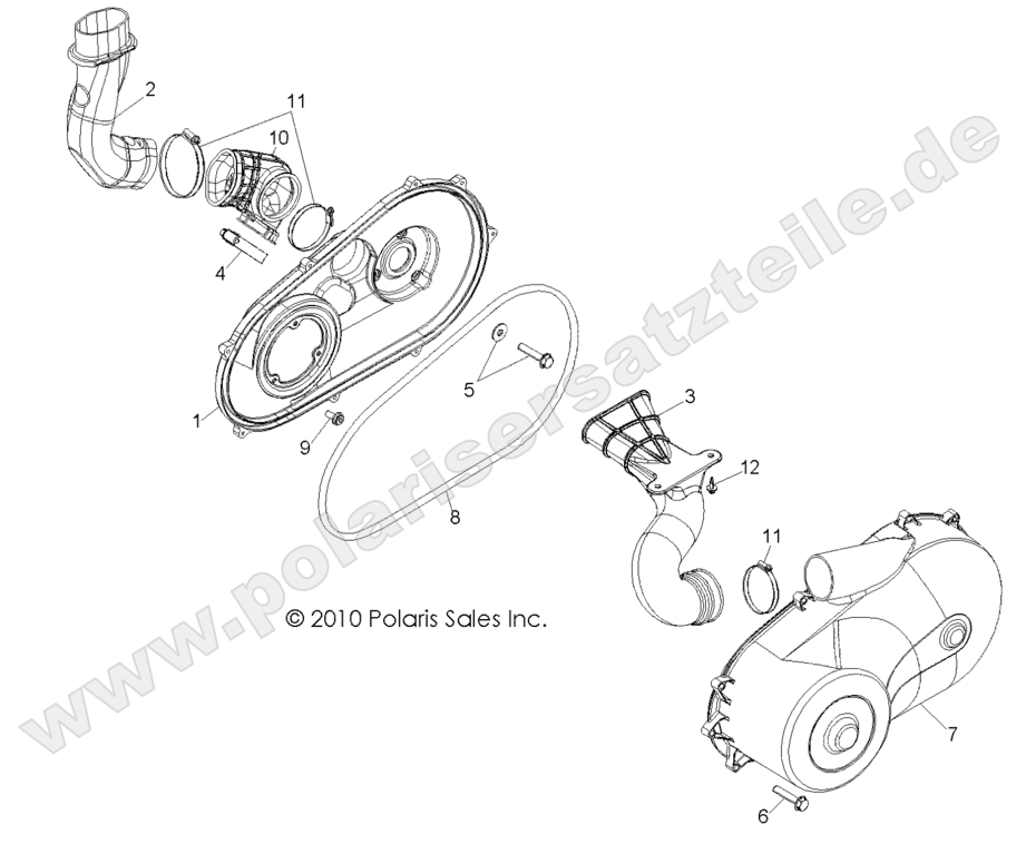 DRIVE TRAIN, CLUTCH COVER and DUCTING DRIVE TRAIN, CLUTCH COVER and DUCTING