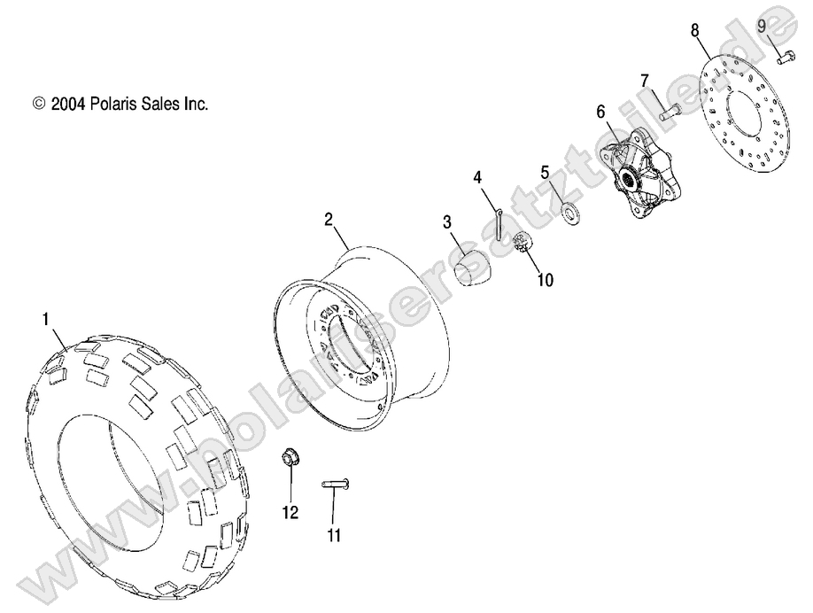 WHEEL, FRONT WHEEL, FRONT