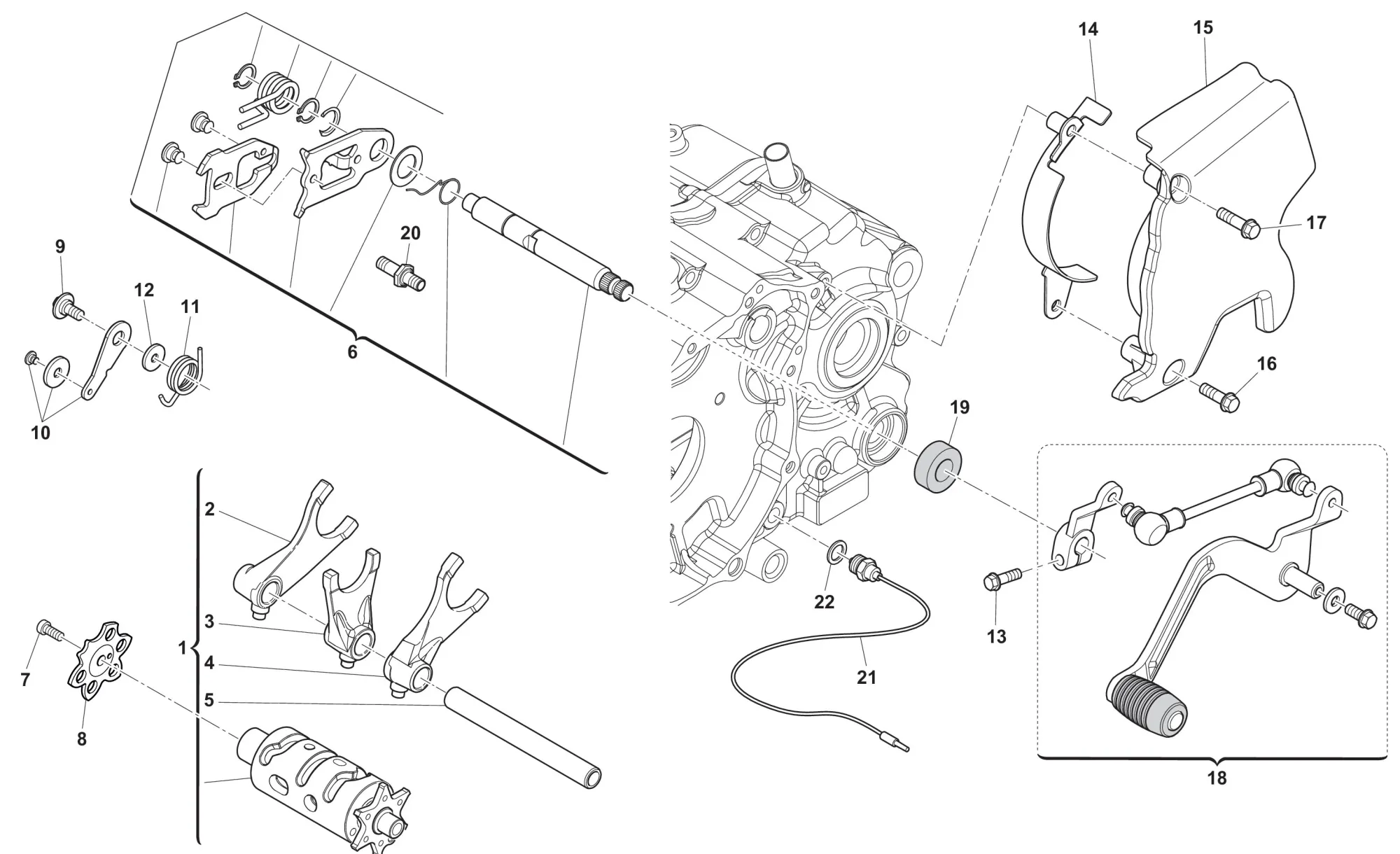 Schaltwelle - Schalthebel Schaltwelle - Schalthebel