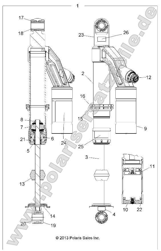 Suspension, Shock, Rear (49ATVSHOCKRR7044100) Suspension, Shock, Rear (49ATVSHOCKRR7044100)