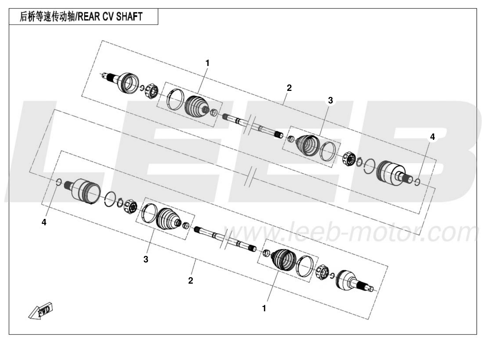 F28-B REAR CV SHAFT(ABS)