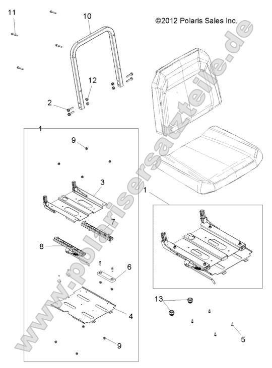 Body, Slider, Drivers Seat
