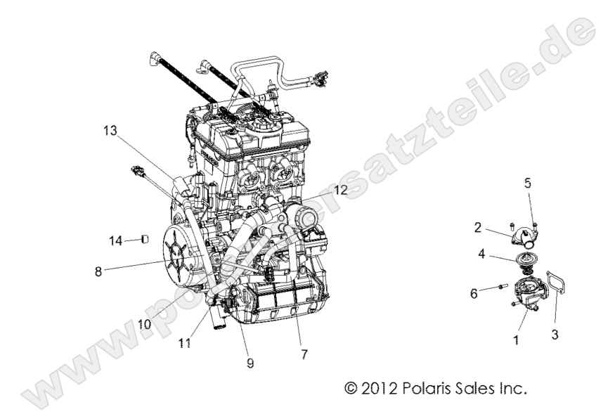 ENGINE, COOLING, THERMOSTAT and BYPASS ENGINE, COOLING, THERMOSTAT and BYPASS
