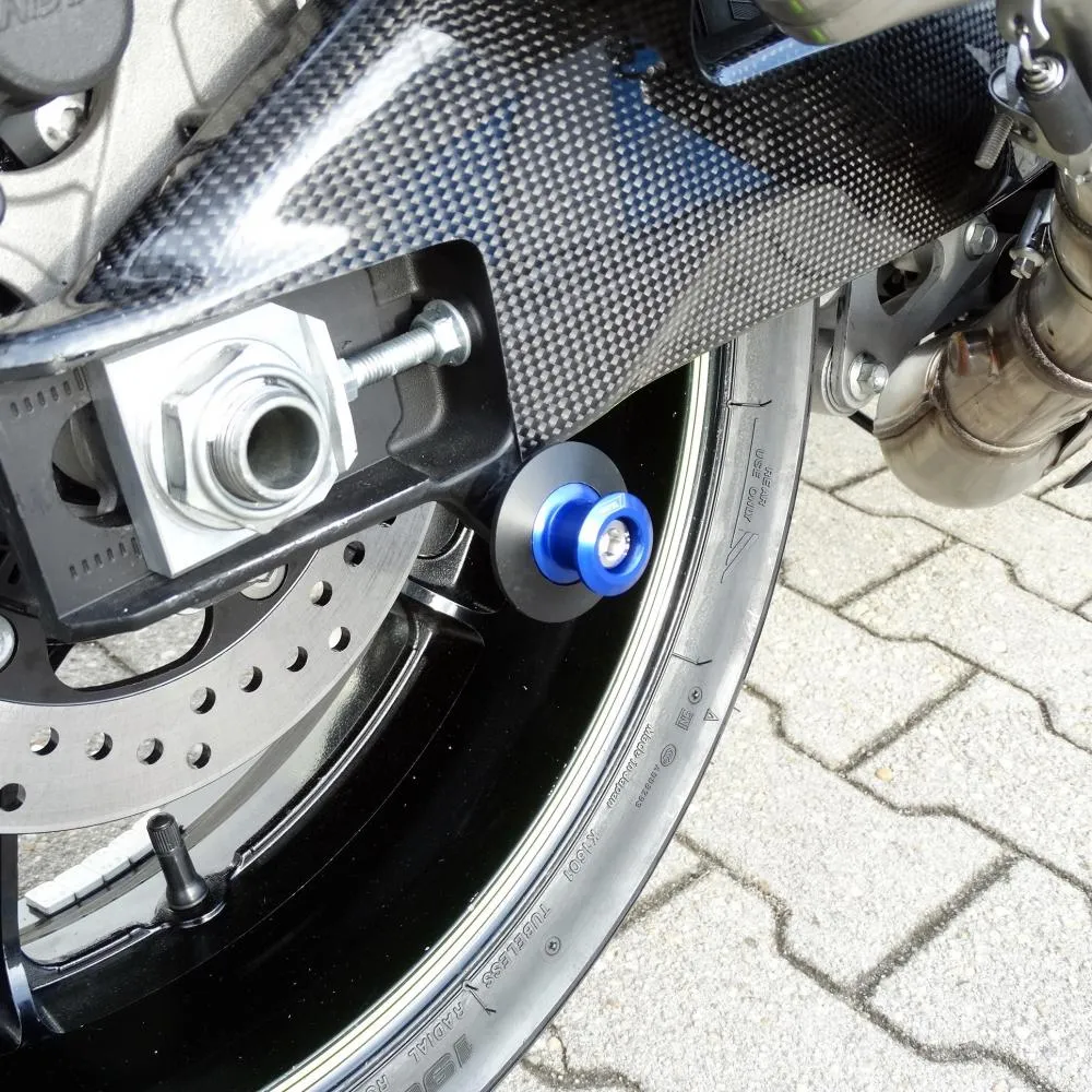 Racing_Staenderaufnahmen_M8_blau_am_Motorrad Racing Ständeraufnahmen Bobbins M8 blau