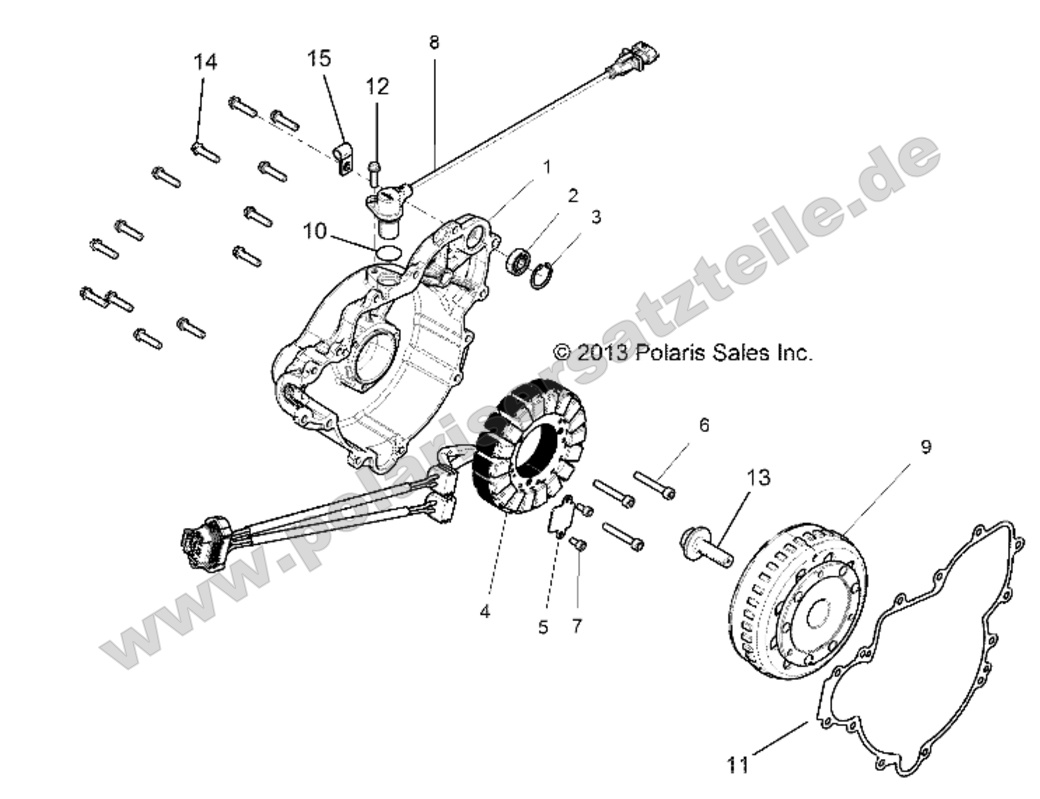 ENGINE, STATOR AND FLYWHEEL ENGINE, STATOR AND FLYWHEEL