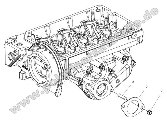 Engine, Exhaust Mounting Stud and Gasket Engine, Exhaust Mounting Stud and Gasket