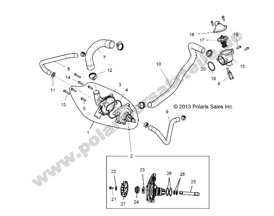 ENGINE, WATERPUMP AND BYPASS ENGINE, WATERPUMP AND BYPASS