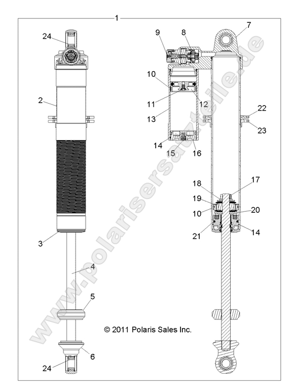 SUSPENSION, REAR SHOCK (7043794 SUSPENSION, REAR SHOCK (7043794