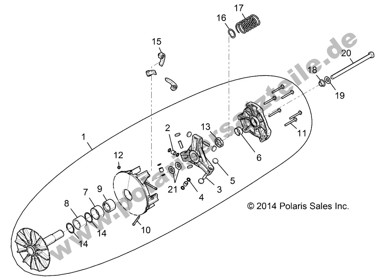 DRIVE TRAIN, PRIMARY CLUTCH DRIVE TRAIN, PRIMARY CLUTCH