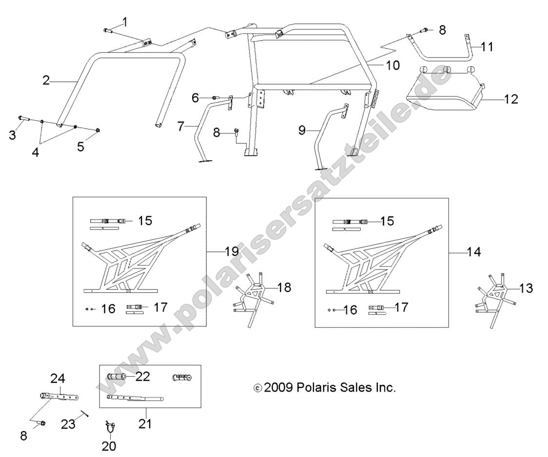 CHASSIS, CAB FRAME and SIDE NETS CHASSIS, CAB FRAME and SIDE NETS