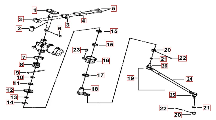 Lenksäule -Spurstange( mit EPS) Lenksäule -Spurstange( mit EPS)