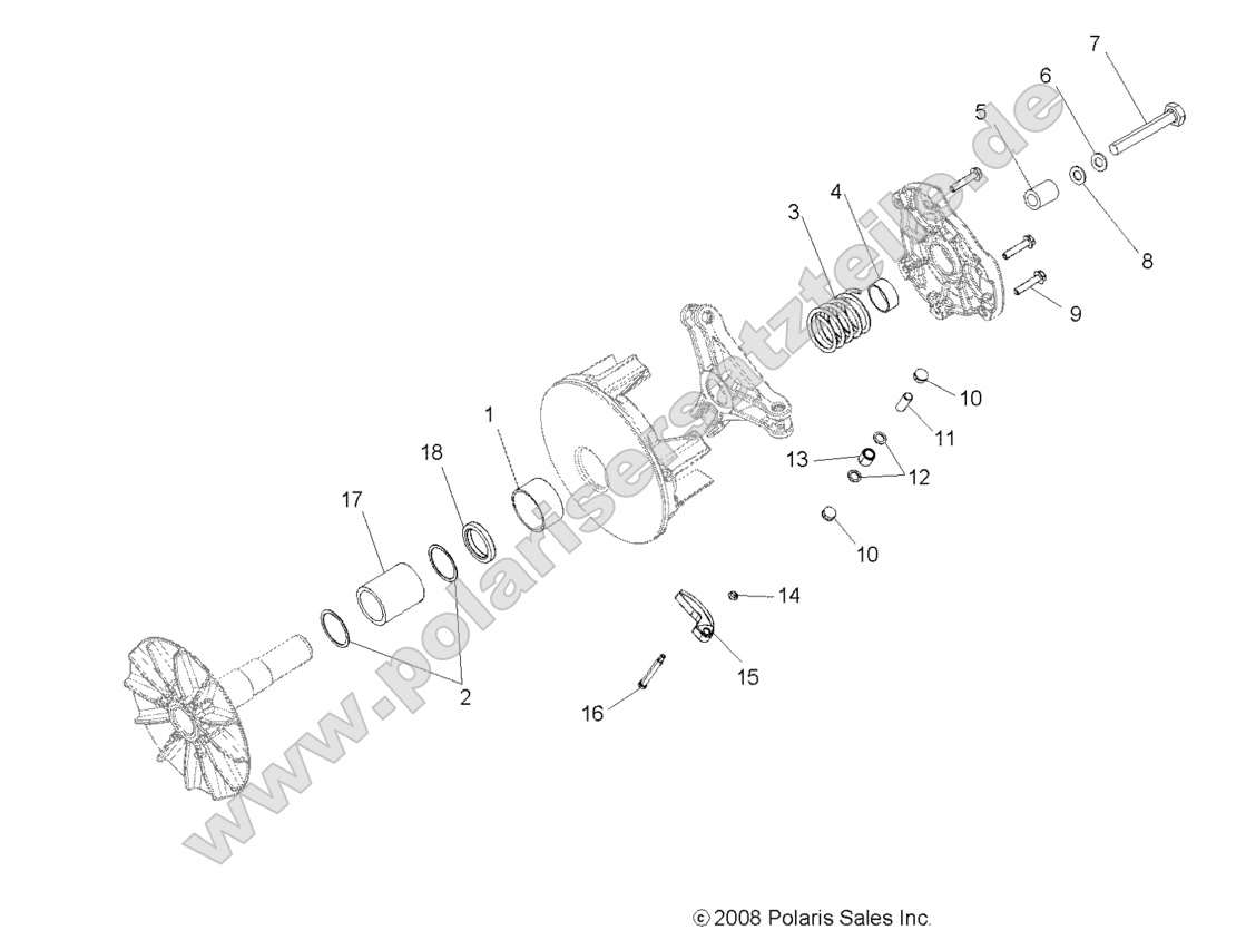 DRIVE TRAIN, PRIMARY CLUTCH DRIVE TRAIN, PRIMARY CLUTCH