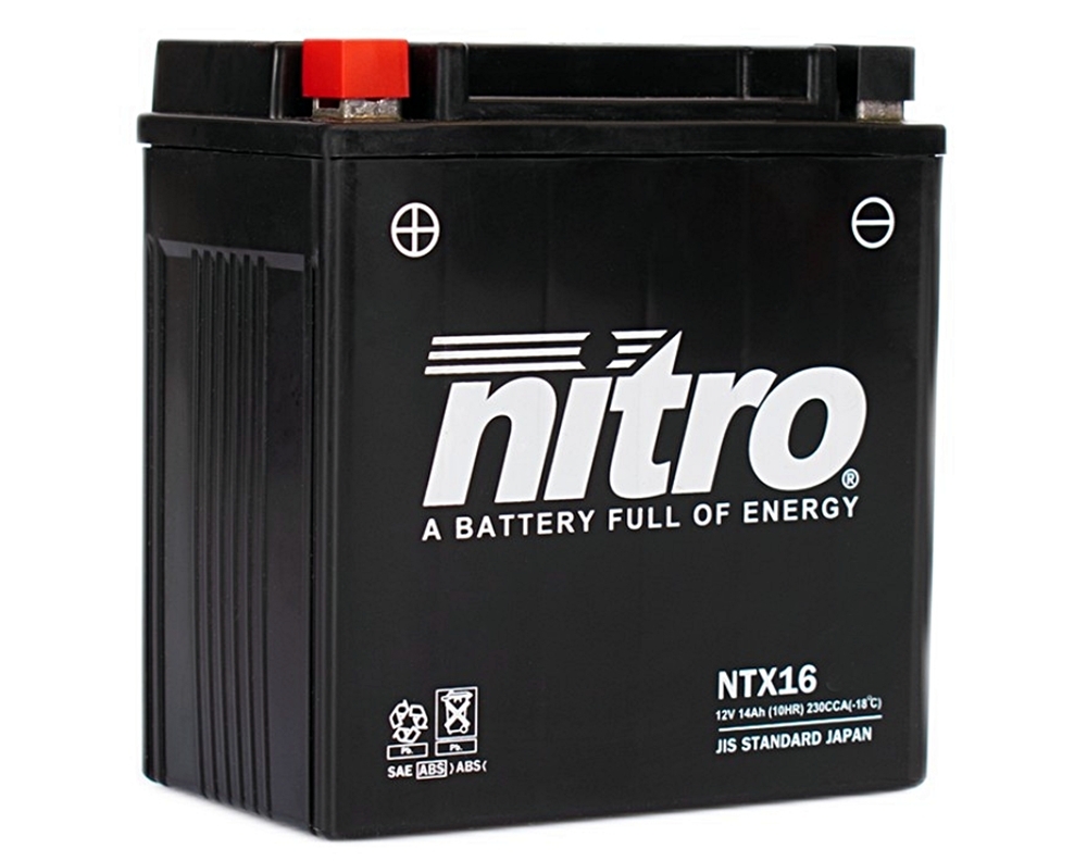 Nitro NTX16-BS AGM Batterie 12V 14AH - Einbaufertig (YTX16-BS FTX16-BS) Nitro NTX16-BS AGM Batterie 12V 14AH - Einbaufertig (YTX16-BS FTX16-BS)