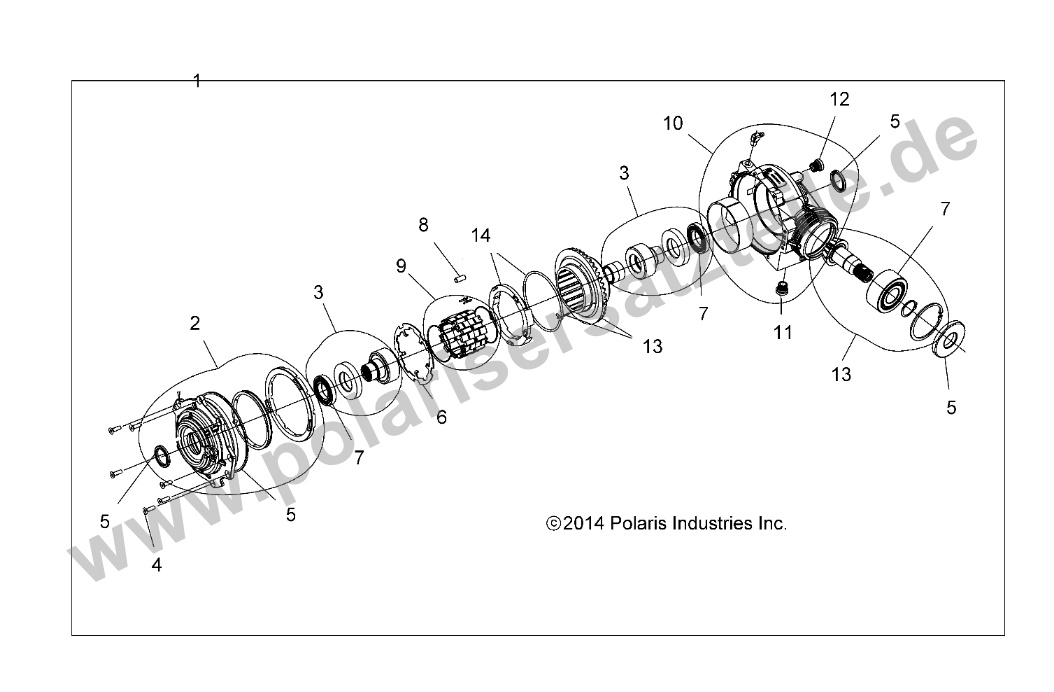 DRIVE TRAIN, FRONT GEARCASE INTERNALS DRIVE TRAIN, FRONT GEARCASE INTERNALS