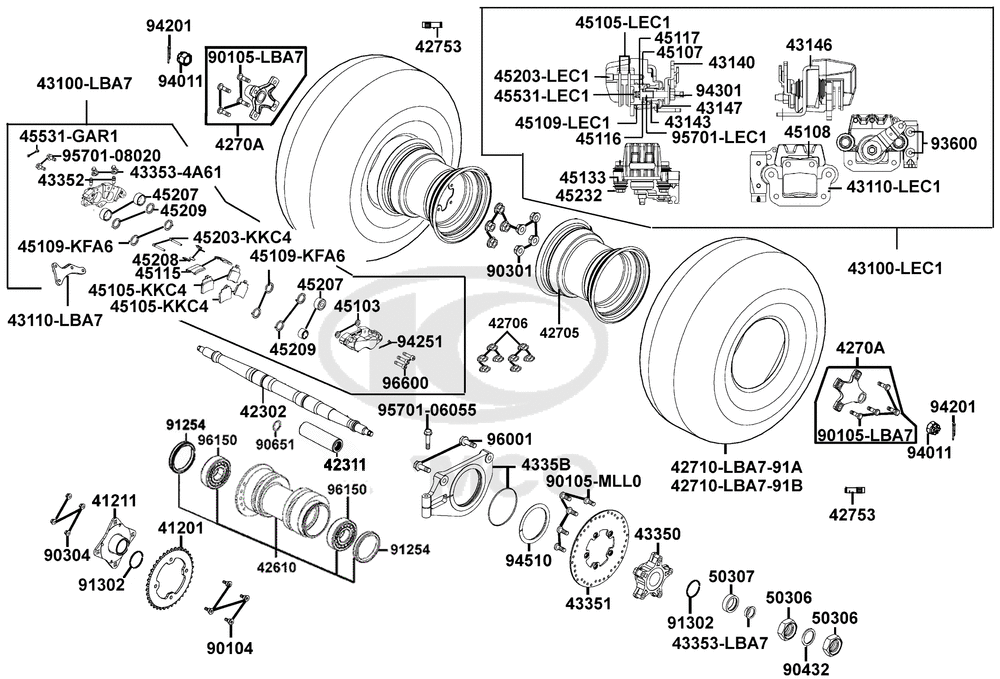 Räder hinten, Antrieb mit Bremse Räder hinten, Antrieb mit Bremse