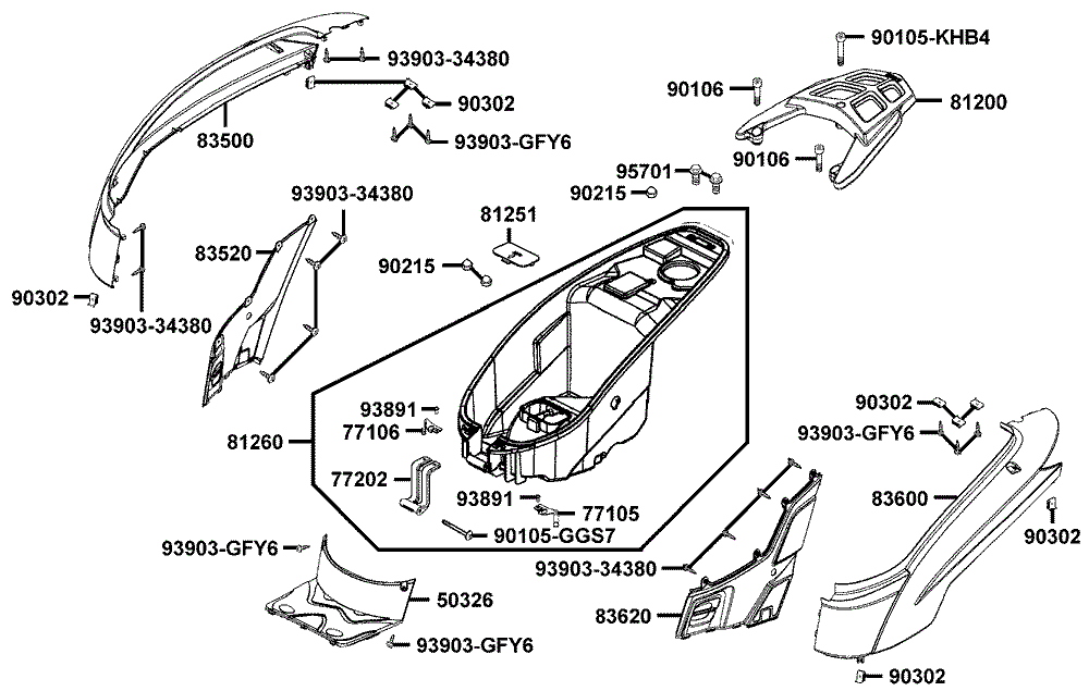 Verkleidungen hinten & Helmbox