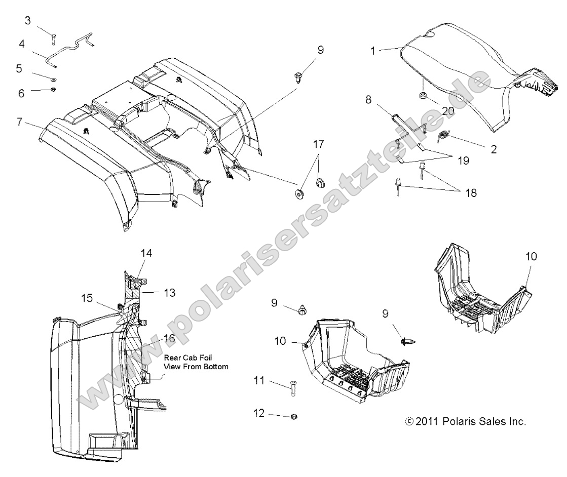 Body, Rear Cab, Seat and Footwells