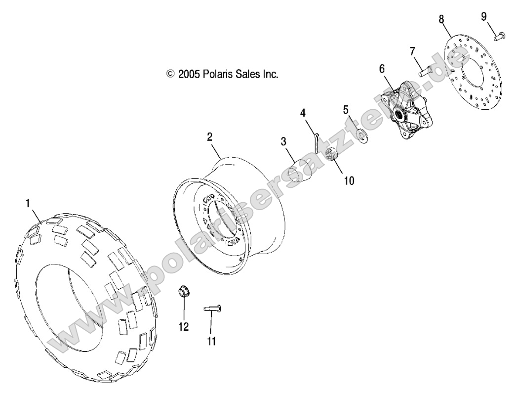 Wheels, Front Tire and Brake Disc