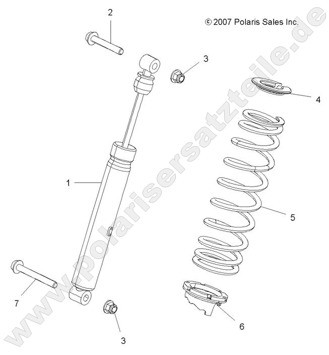 SUSPENSION, SHOCK, REAR SUSPENSION, SHOCK, REAR