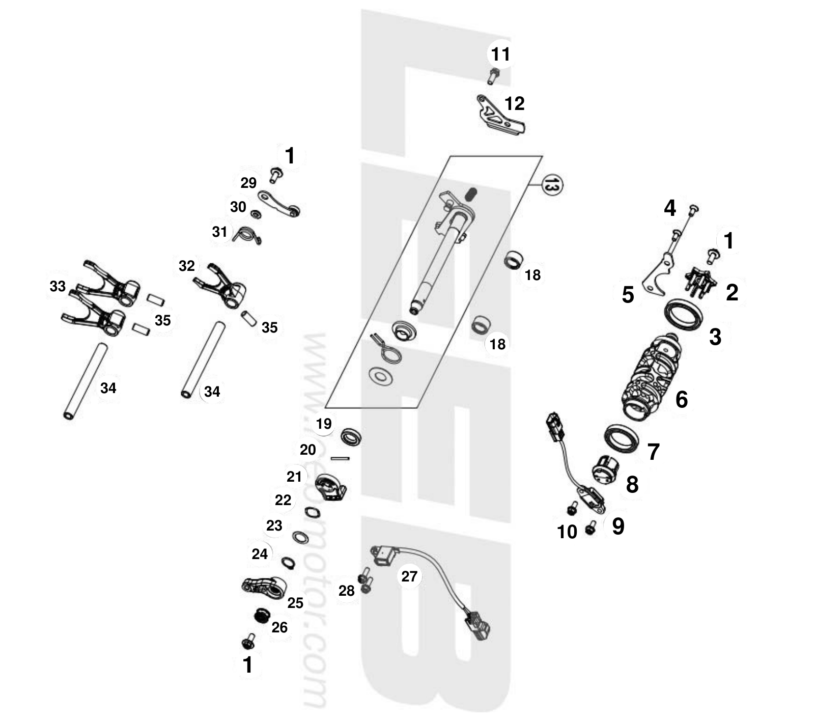 E06-3 SHIFTING MECHANISM E06-3 SHIFTING MECHANISM