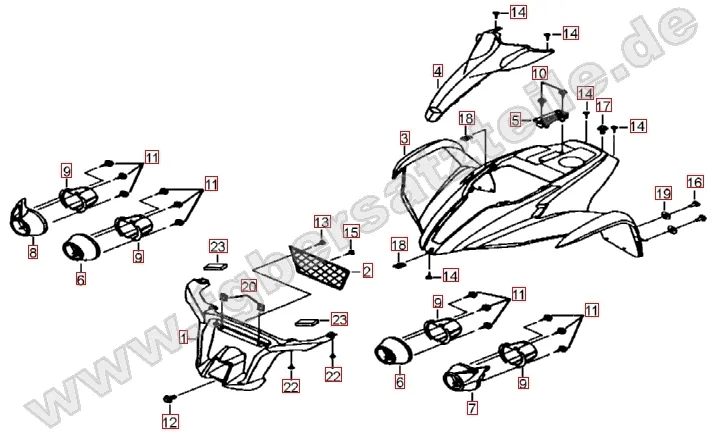 Frontverkleidung-Tankabdeckung Frontverkleidung-Tankabdeckung