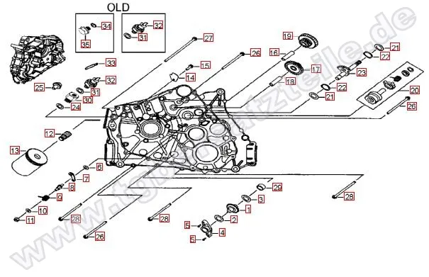 Motorgehäuse links (1) Motorgehäuse links (1)
