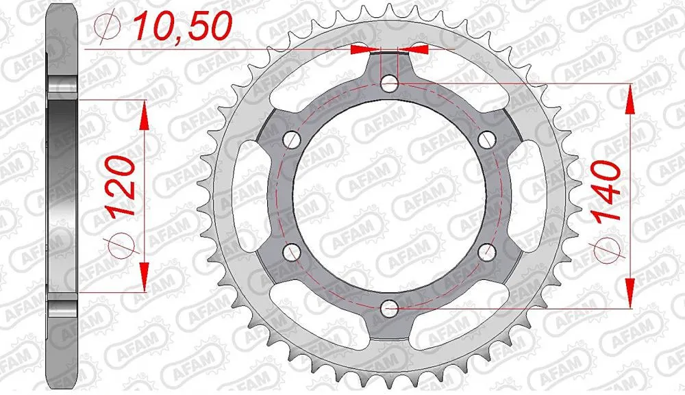 afam_kettenrad_hinten_14507 AFAM Kettensatz Stahl 525 XRR 16x46 - Suzuki GSX-R 600 1998-00