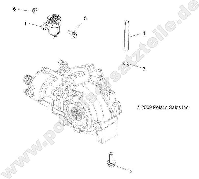 DRIVE TRAIN, GEARCASE MOUNTING, FRONT