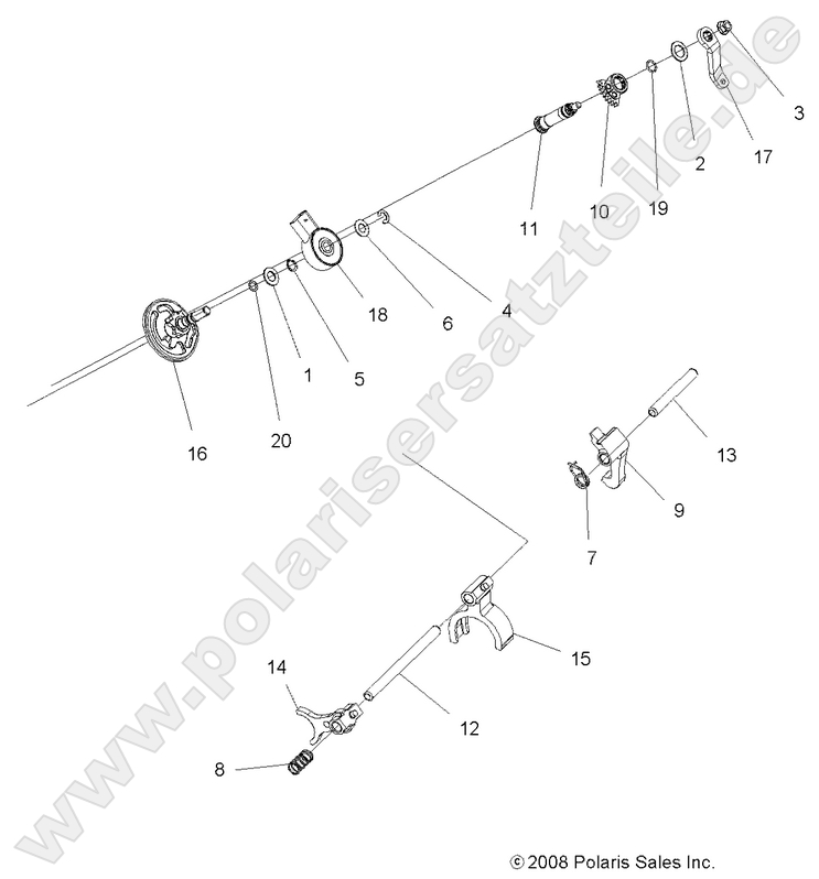 DRIVE TRAIN, MAIN GEARCASE SHIFT FORKS (Built 3/02/11 and After) DRIVE TRAIN, MAIN GEARCASE SHIFT FORKS (Built 3/02/11 and After)
