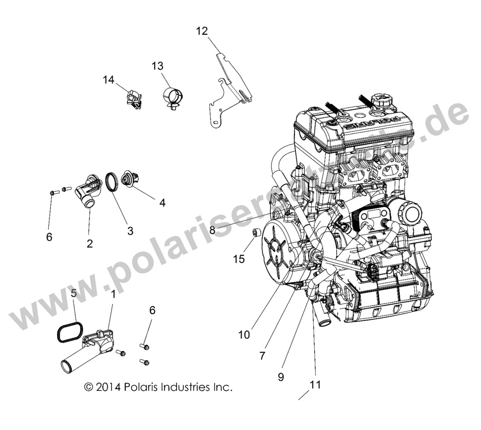 ENGINE, COOLING, THERMOSTAT and BYPASS ENGINE, COOLING, THERMOSTAT and BYPASS