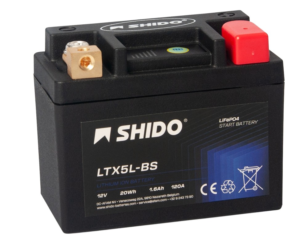 Shido LTX5L-BS Lithium Ionen Batterie 12V LiFePO4 (YTX5L-BS YTC5L-BS FTX5L-BS) Shido LTX5L-BS Lithium Ionen Batterie 12V LiFePO4 (YTX5L-BS YTC5L-BS FTX5L-BS)