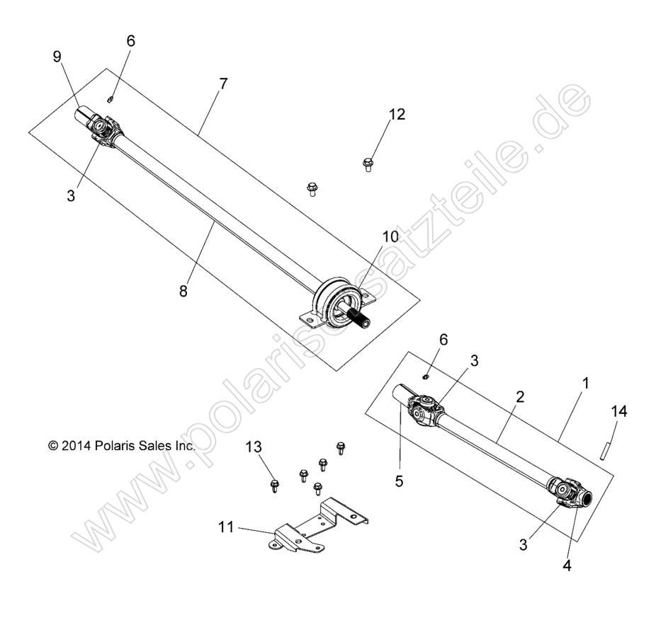 DRIVE TRAIN, FRONT PROP SHAFT DRIVE TRAIN, FRONT PROP SHAFT