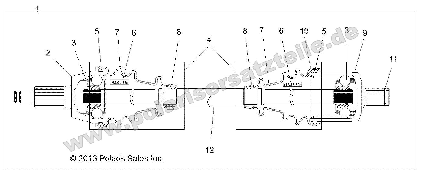 Drive Train, Front Half Shaft