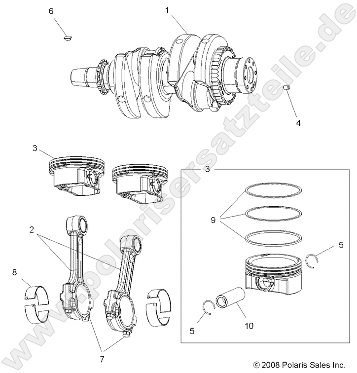 ENGINE, CRANKSHAFT and PISTON ENGINE, CRANKSHAFT and PISTON