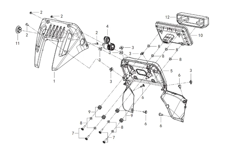 Verkleidung vorne, Tacho Verkleidung vorne, Tacho